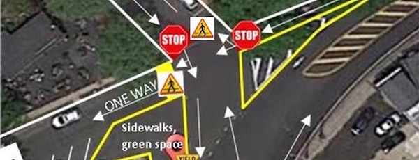 The proposed redesign of the big curve in Mattituck
