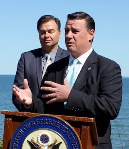 State Assemblyman Anthony Palumbo at a press conference this spring.