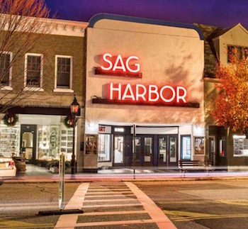 The Sag Harbor Cinema on the cover of a brochure prepared by Saunders Realty when it was put on the market in February.