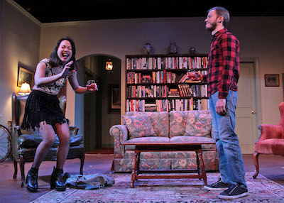 Samantha Herrera as Amanda and Ben Schnickel as Leo in HTC's production of "4000 Miles" | tom kochie photo for HTC