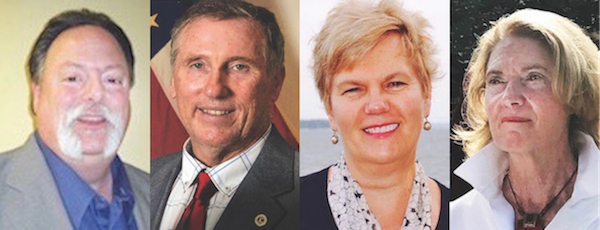 Southold Town Board candidates Bob Ghosio, Jim Dinizio, Debbie O'Kane and Mary Eisenstein.