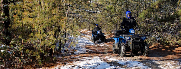 State Troopers Fabio Daino and Peter Nunziata patrol the pine barrens.