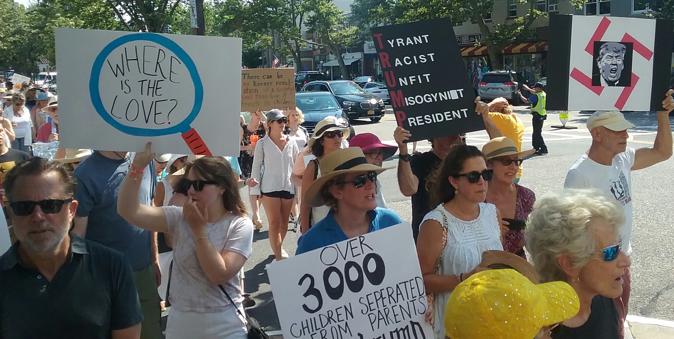 Crowds gathered in downtown Sag Harbor Sunday for the second annual Walk for Interdependence in support of immigrants.