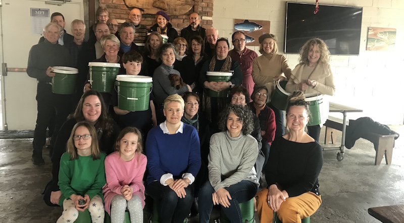 Families who participated in the Southold food waste pilot project earlier this year. | Tom Thirlby photo