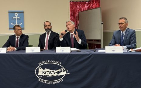 Water Authority representatives (l-r) Jeff Szabo, Brendan Warner, Joe Pokorney and John Milazzo.