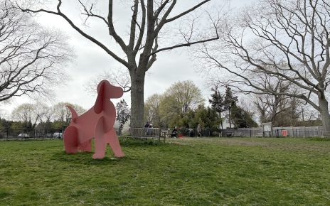 The Southampton Village Dog Park, which would be moved to make way for the leaching field for the sewage treatment plant.