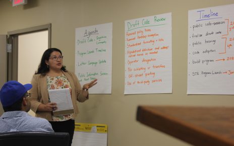 Southold Town Planner Mara Cerezo gave an overview of the new short-term rental plan on July 1.