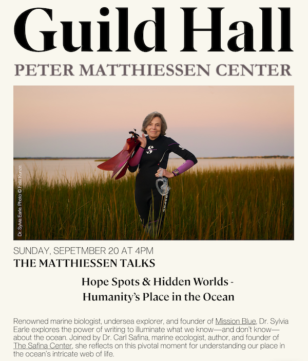 Mission Blue Founder Sylvia Earle to Speak at Guild Hall