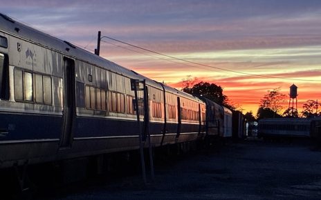 Riverhead tin man sunset
