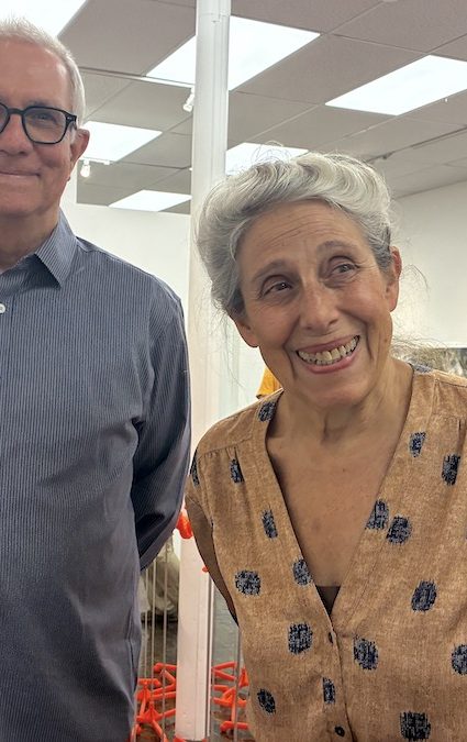 Bill Albertini and Ellen Wiener at the opening for Metafloric