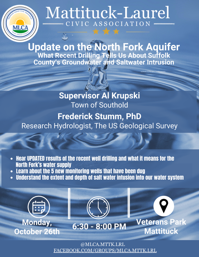 MLCA Forum: Update on the North Fork's Aquifer